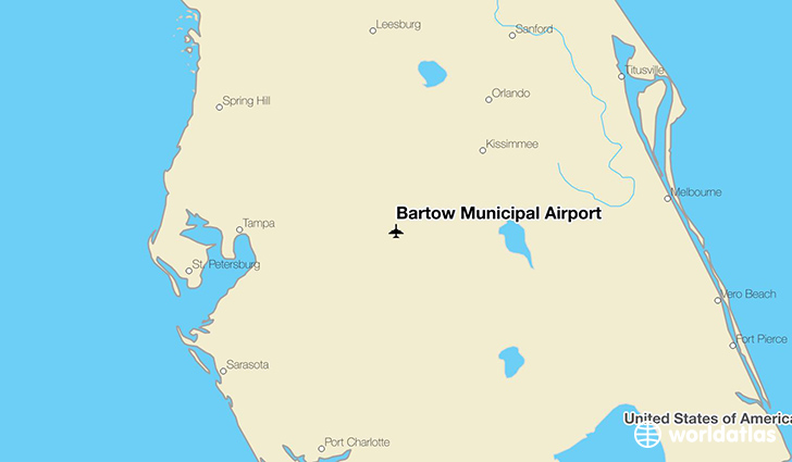 Bartow Municipal Airport location on a map