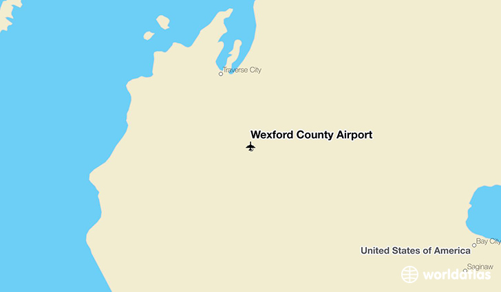 Wexford County Airport location on a map