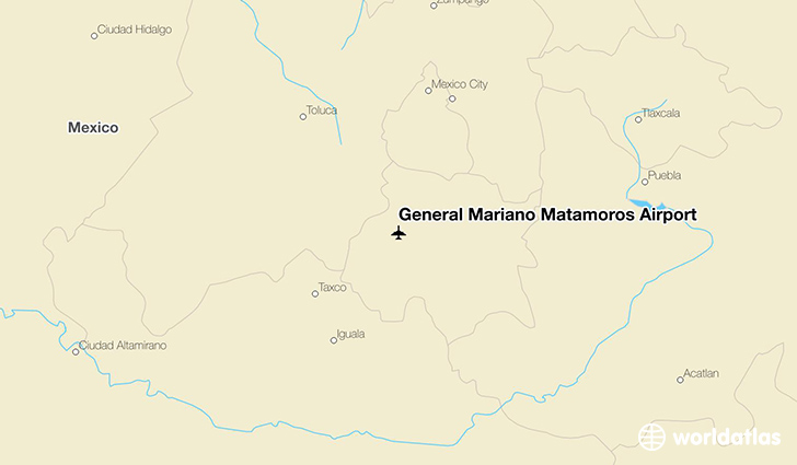 General Mariano Matamoros Airport location on a map