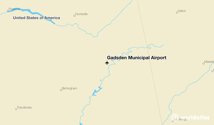 Gadsden Municipal Airport location on a map