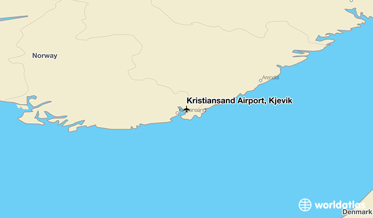 Kristiansand Airport, Kjevik location on a map