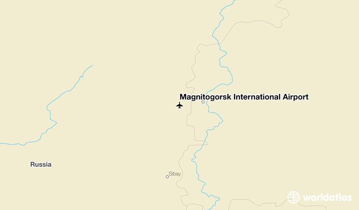 Magnitogorsk International Airport location on a map