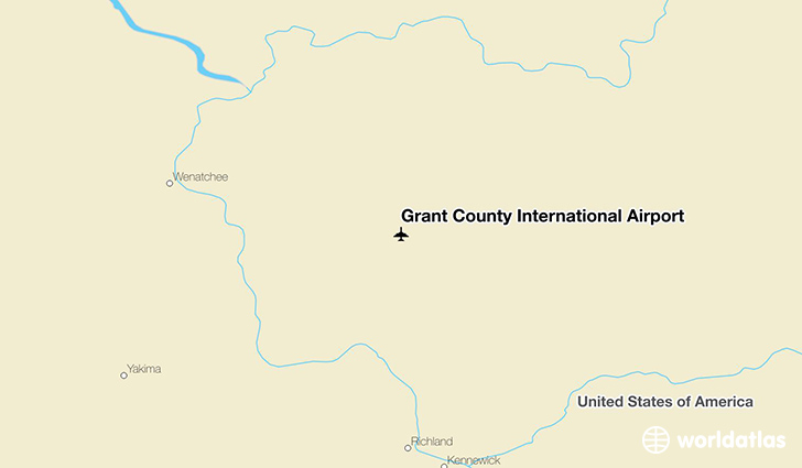 Grant County International Airport location on a map