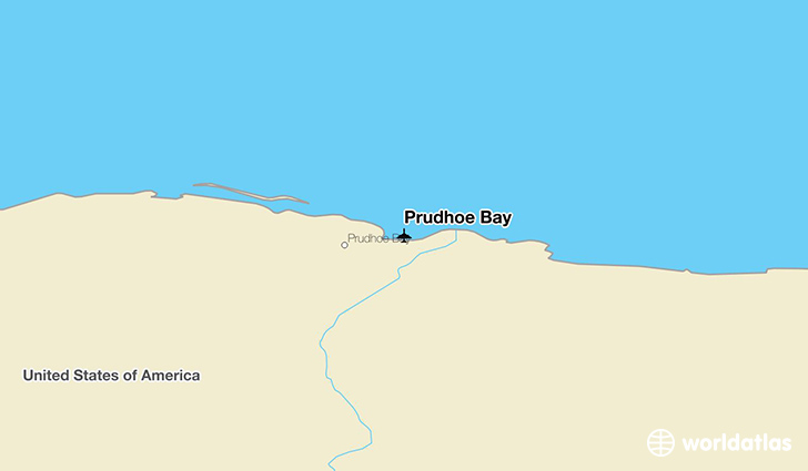 Prudhoe Bay location on a map
