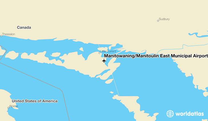 Manitowaning/Manitoulin East Municipal Airport location on a map