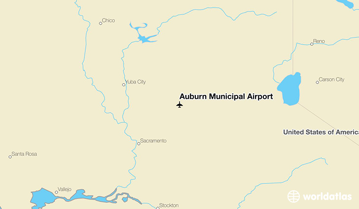 Auburn Municipal Airport location on a map