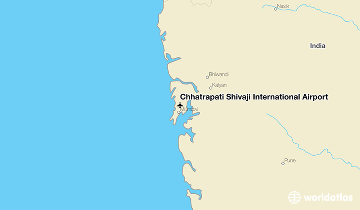 Chhatrapati Shivaji International Airport location on a map