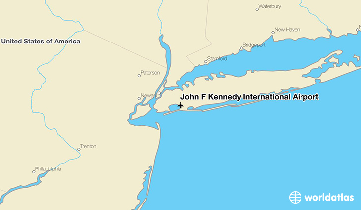 John F Kennedy International Airport location on a map