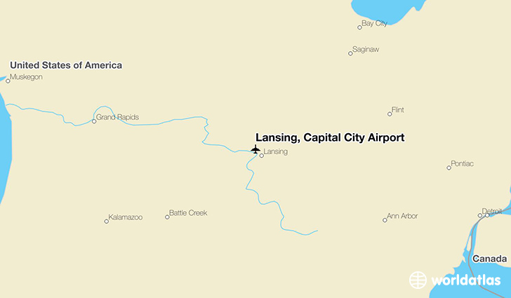 Lansing, Capital City Airport location on a map