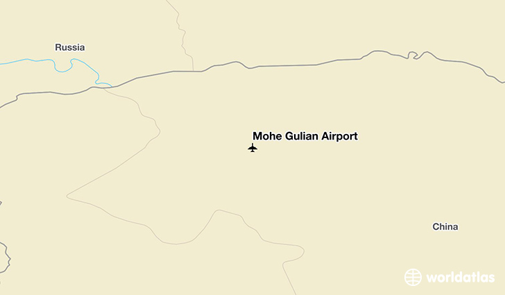 Mohe Gulian Airport location on a map