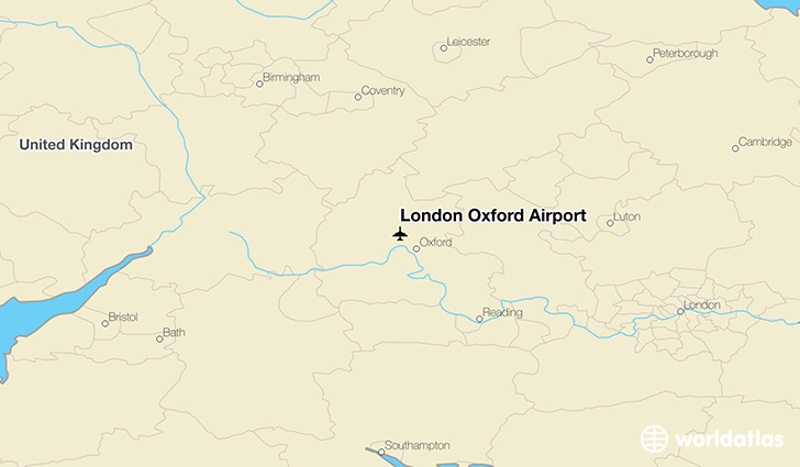 London Oxford Airport location on a map
