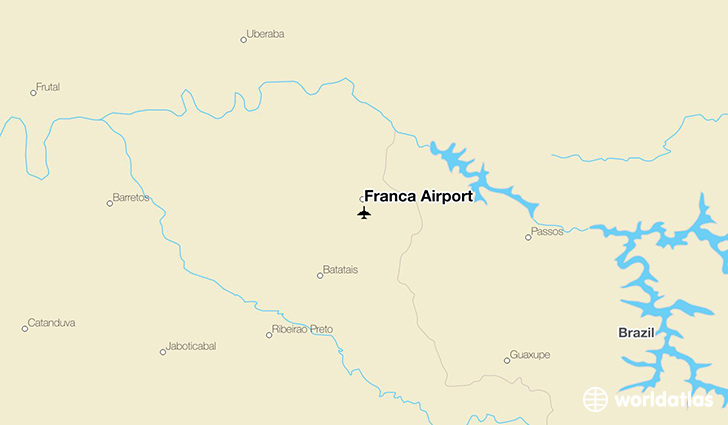 Franca Airport location on a map