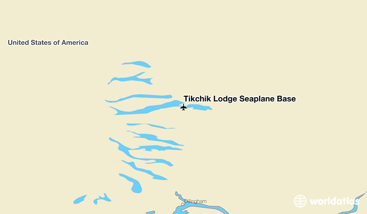 Tikchik Lodge Seaplane Base location on a map