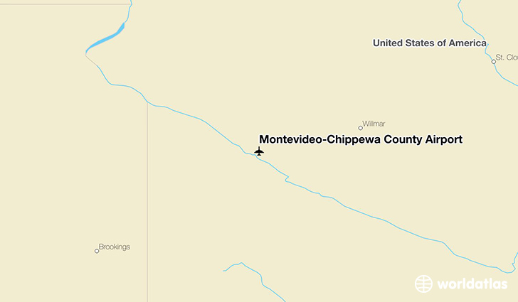 Montevideo-Chippewa County Airport location on a map