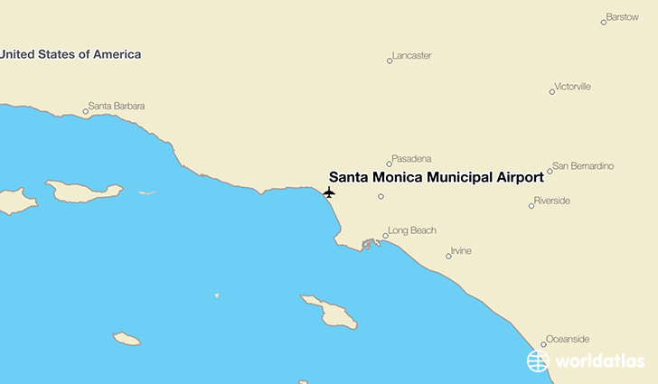 Santa Monica Municipal Airport location on a map