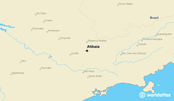 Atibaia location on a map