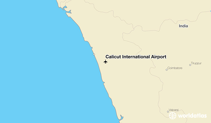 Calicut International Airport location on a map