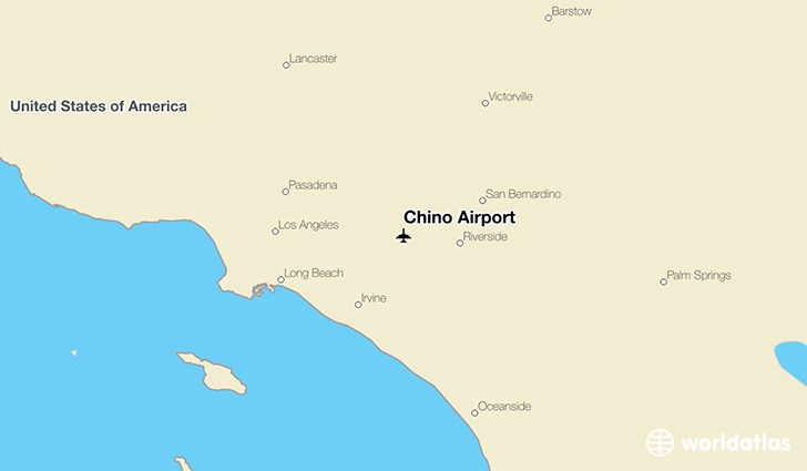 Chino Airport location on a map