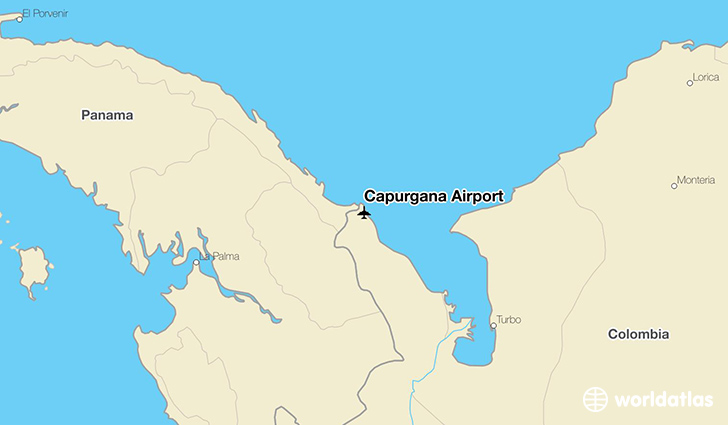 Capurganá Airport location on a map