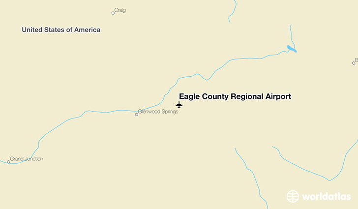 Eagle County Regional Airport location on a map