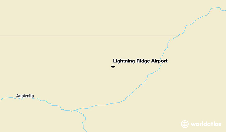 Lightning Ridge Airport location on a map