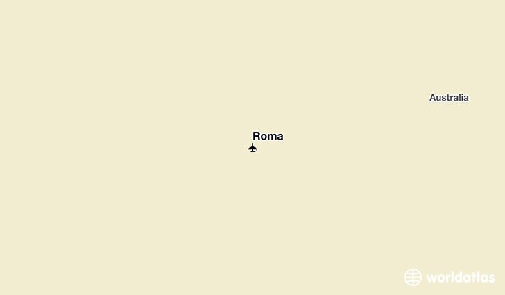 Roma location on a map