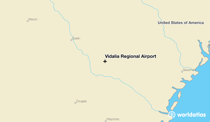 Vidalia Regional Airport location on a map