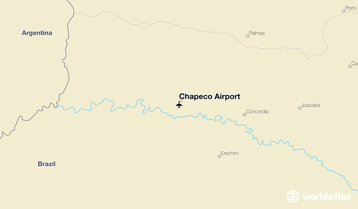 Chapecó Airport location on a map