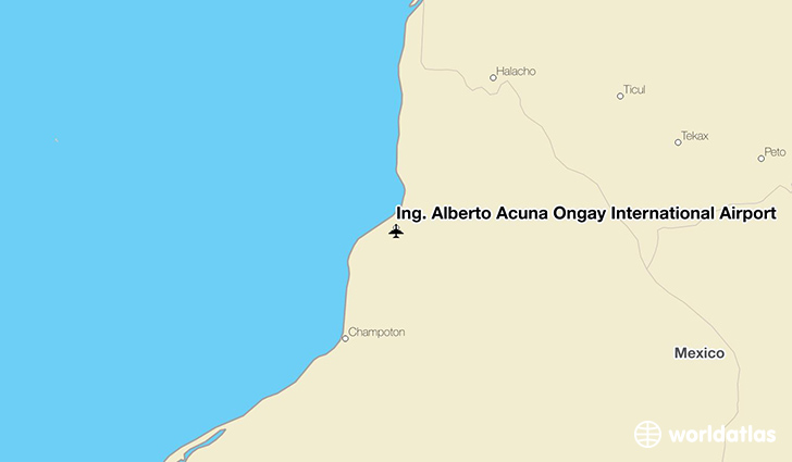 Ing. Alberto Acuña Ongay International Airport location on a map