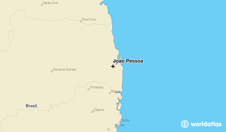 Joao Pessoa location on a map