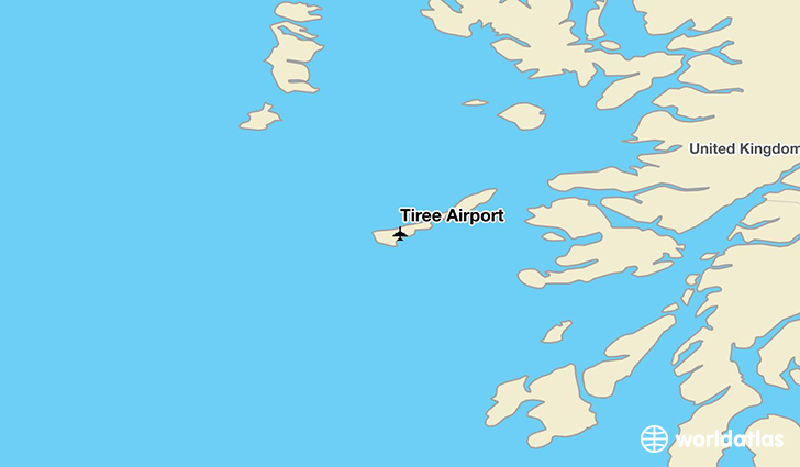 Tiree Airport location on a map