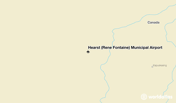 Hearst (René Fontaine) Municipal Airport location on a map