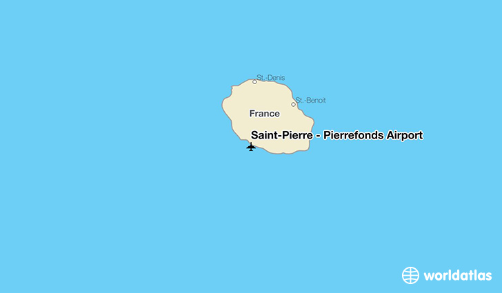 Saint-Pierre - Pierrefonds Airport location on a map