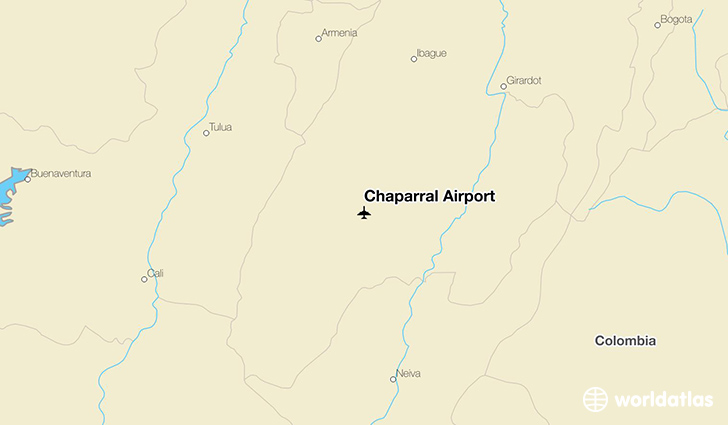 Chaparral Airport location on a map