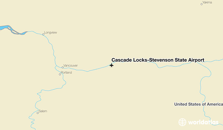 Cascade Locks-Stevenson State Airport location on a map