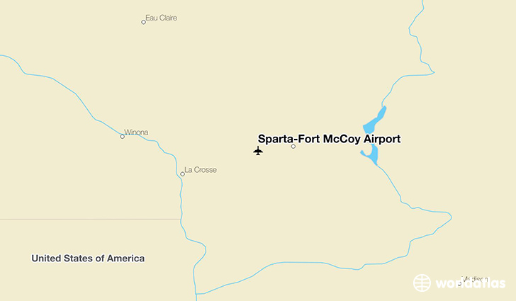 Sparta-Fort McCoy Airport location on a map
