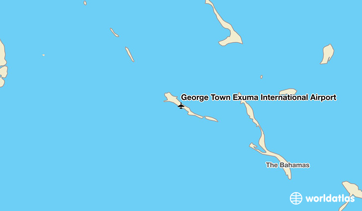 George Town Exuma International Airport location on a map