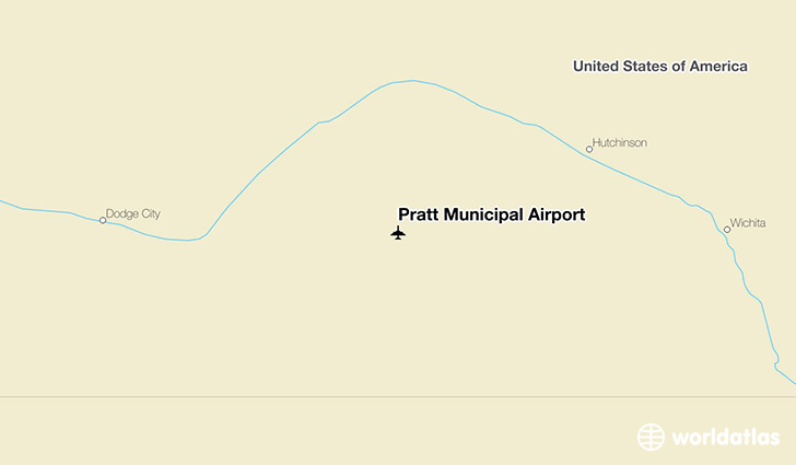 Pratt Municipal Airport location on a map