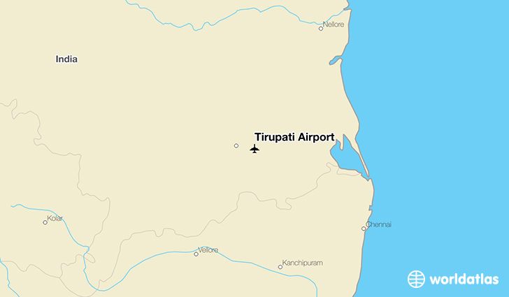 Tirupati Airport location on a map