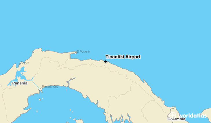 Ticantiki Airport location on a map