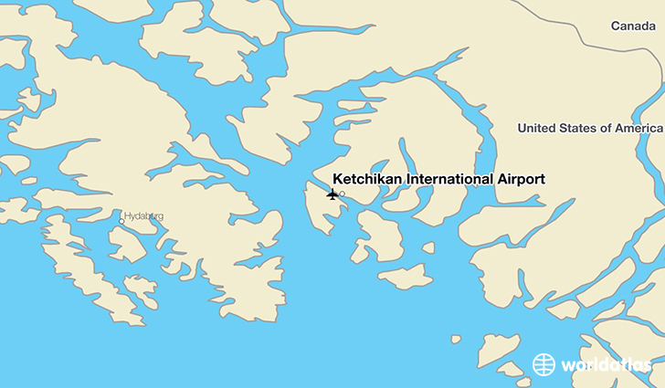 Ketchikan International Airport location on a map