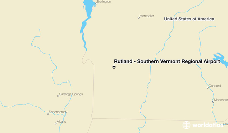 Rutland - Southern Vermont Regional Airport location on a map