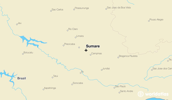 Sumare location on a map