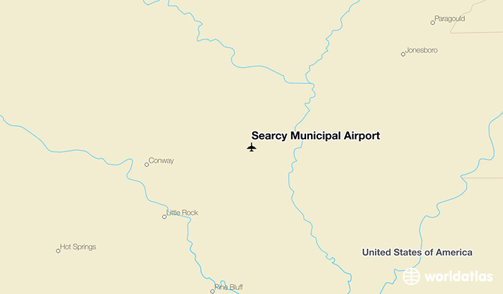 Searcy Municipal Airport location on a map