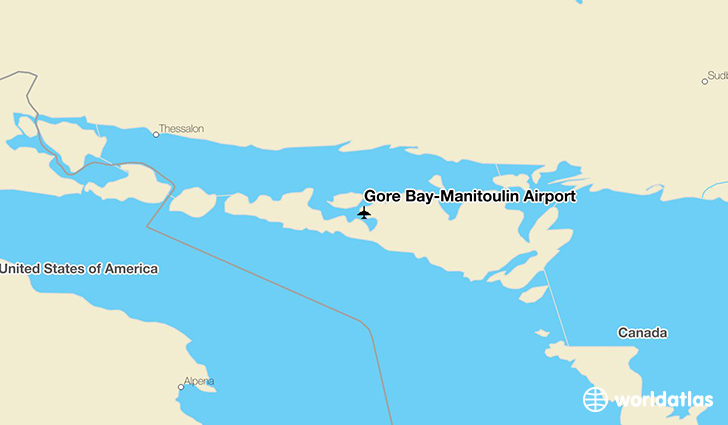 Gore Bay-Manitoulin Airport location on a map