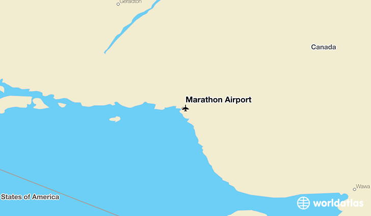 Marathon Airport location on a map