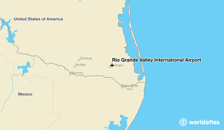 Rio Grande Valley International Airport location on a map