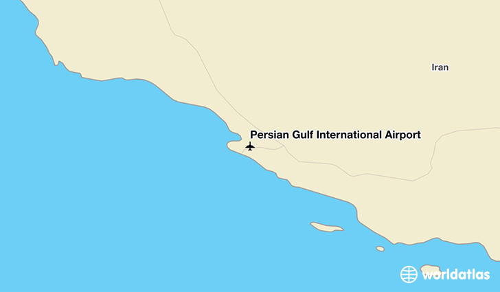 Persian Gulf International Airport location on a map
