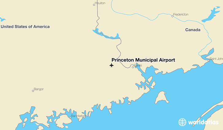 Princeton Municipal Airport location on a map