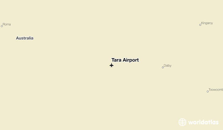 Tara Airport location on a map